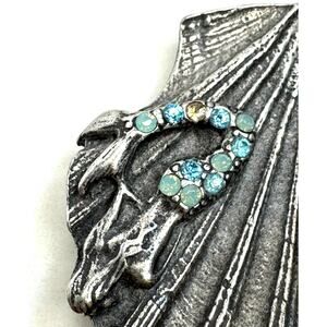Stamped Mary Demarco Pewter Mermaid Turtle Cone Scallop Shell Ring Holder